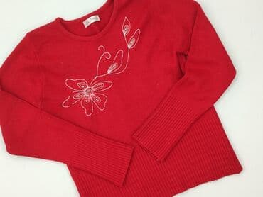 sweter w paski z serduszkiem: Sweter damski, rozmiar S — 1