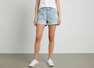 krótkie spodenki z wysokim stanem sklep: Szorty damskie, rozmiar S — 7