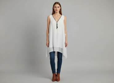 sukienki z zamkiem z przodu: Tunika damska, rozmiar S — 1