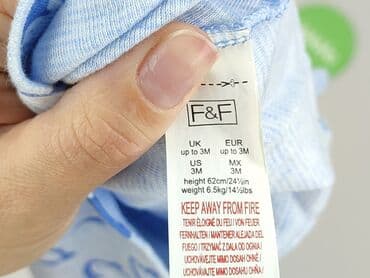 spodnie piżamowe hm: Bluzka, F&F, 1-3 m, stan - Idealny — 5