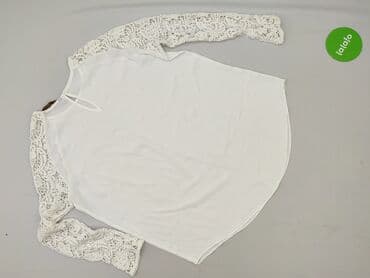 białą bluzka z długim rękawem zara: Zara, Bluzka damska, rozmiar L — 3