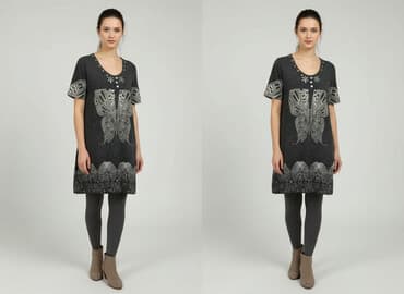 sukienka w motyle damska: Sukienka damska, rozmiar S — 1