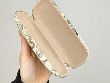 czapka bdf: Etui na okulary z twardą obudową, wzór retro mapa świata. - Materiał — 4