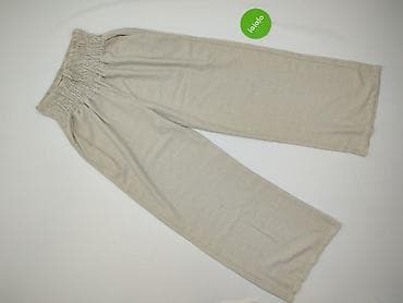 getex spodnie: Damskie spodnie z szeroką nogawką, beżowe, z elastyczną marszczoną — 2