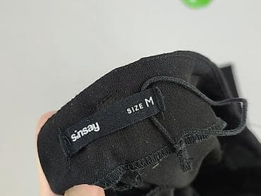 czarne dzwony: Spodnie materiałowe damskie, rozmiar M — 4