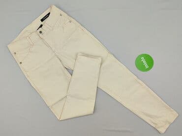 beżowe spodnie z wysokim stanem zara: Jeansy damskie, S — 2