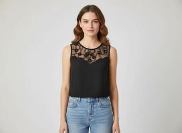 jedwabne bluzki wieczorowe: Bluzka damska, rozmiar S — 7