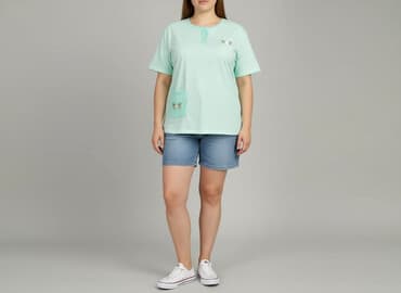 koszula nocna damska z długim rękawem: Women`s T-shirt, size XL — 1