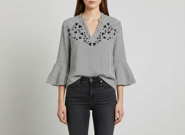 sweter piórkowy na drutach: Beloved, Bluzka damska, rozmiar M — 6