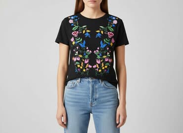 zara t shirty z nadrukiem: Zara, T-shirt damski, rozmiar M — 7