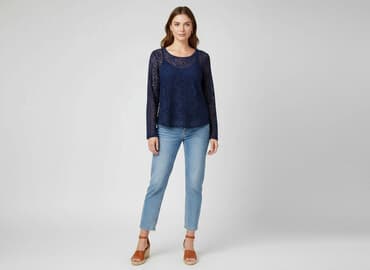 granatowe bluzki: Bluzka damska, rozmiar S — 6