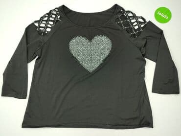 bluzka damska z aplikacją: Bluzka damska, rozmiar 5XL — 4