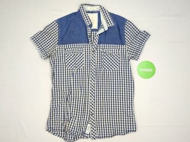 koszula w bialo niebieska krate damska: House, Women`s shirt, size S — 3