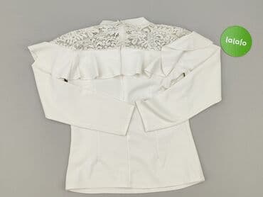 biała bluzka z długim rękawem stradivarius: Bluzka damska, rozmiar S — 3