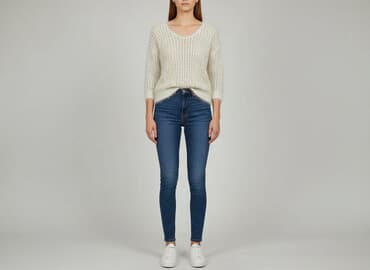 sweter z wiązaniem na plecach: Sweter damski, rozmiar S — 1