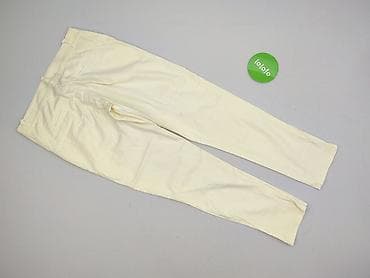 kremowe dresy: Spodnie materiałowe damskie, rozmiar S — 3