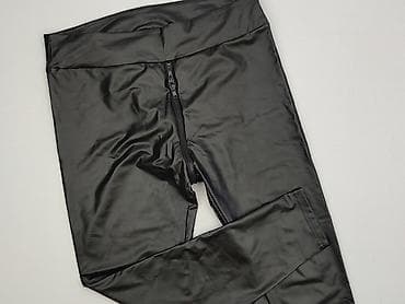 kremowe getry: Legginsy Ze skóry ekologicznej damskie, rozmiar XL — 1