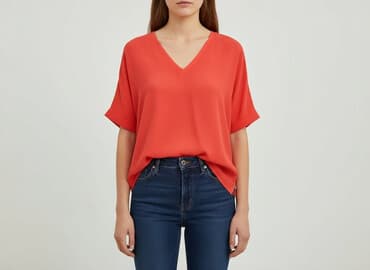 czarne bluzki dekolt v: Zara, Bluzka damska, rozmiar L — 7