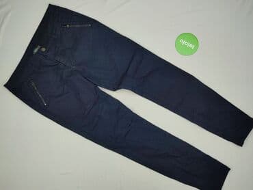 chinosy damskie granatowe: Yessica, Spodnie materiałowe damskie, rozmiar XL — 2