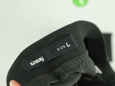 spodnie sinsay szerokie: Spodnie materiałowe damskie, rozmiar L — 3