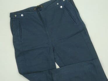 granatowe chinosy damskie: Zara, Spodnie materiałowe damskie, rozmiar XL — 1