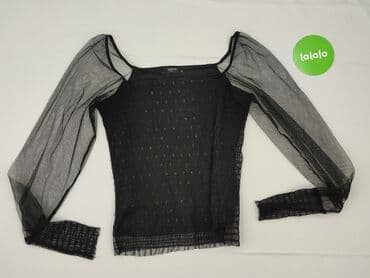 czarne bluzki z przezroczystymi rękawami: Reserved, Bluzka damska, rozmiar M — 3