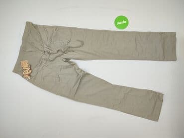 spodnie z c a: Material trousers for women, size M — 2