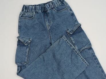 f f cargo: Spodnie jeansowe, 13 lat, 152/158, stan - Bardzo dobry — 1
