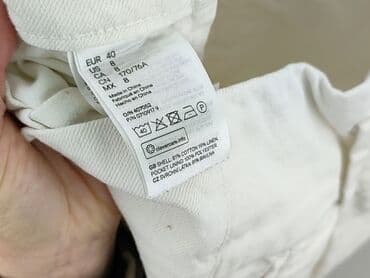 spodnie szeroki: H&M, Spodnie materiałowe damskie, M — 5