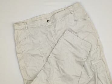 legginsy damskie plus size: Material trousers for women, size 6XL (EU 52) — 1