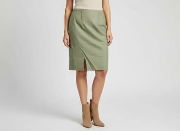 spódnice plisowane khaki: BODY FLIRT, Spódnica damska, rozmiar S — 1