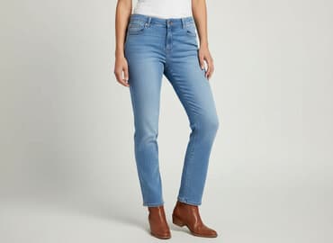 dżinsy z prostymi nogawkami: Jeansy damskie, rozmiar L — 1