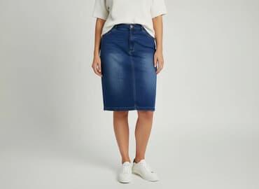 spódniczka dżinsowe z wysokim stanem: Shein, Spódnica damska, rozmiar 3XL — 7