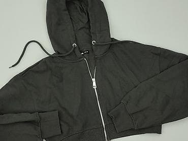 szare dresy: Sinsay, Bluza z kapturem damska, rozmiar XS — 1