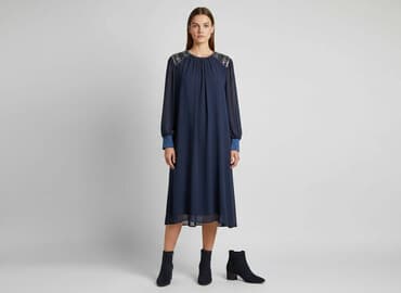 sukienki wieczorowe krótkie niebieskie: Sukienka damska, rozmiar S — 1