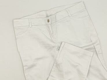 spodnie woskowane białe: Spodnie materiałowe damskie, rozmiar XL — 1