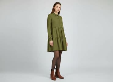 oliwkowe buty: Sinsay, Sukienka damska, rozmiar S — 7