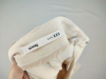 sinsay spodnie bezowe: Sinsay, Spodnie materiałowe damskie, rozmiar 2XS — 4