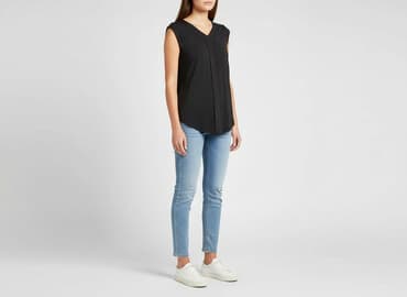 kamizelka damska krótka h m: H&M, T-shirt damski, rozmiar S — 7