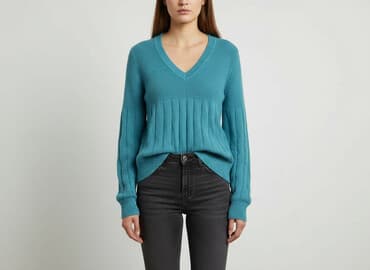 sweter piórkowy na drutach: Stile Benetton, Sweter damski, rozmiar M — 7