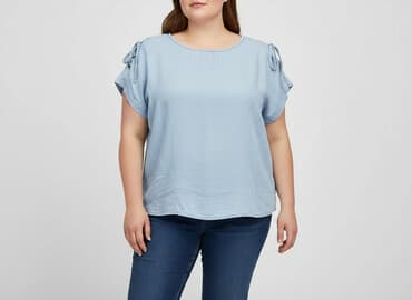 bluzki jeansowe: Bluzka damska, rozmiar 6XL — 5