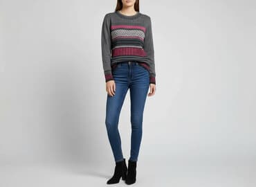 sweter z kwadratów: Sweter damski, rozmiar S — 6