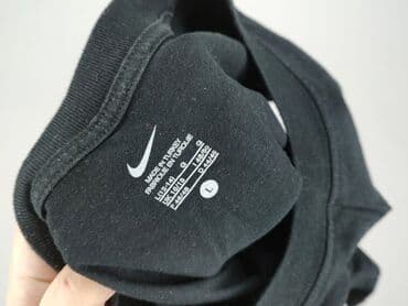 czarna koszulka pod marynarkę: Nike, T-shirt damski, L — 4