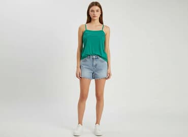 koszulka na ramiączkach jedwabna: CAMAIEU, T-shirt damski, rozmiar S — 6