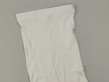 bluzki prążkowane białe: Stradivarius, Top damski, rozmiar S — 1