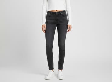 trampki na platformie h m: H&M Divided, Jeansy damskie, rozmiar S — 6