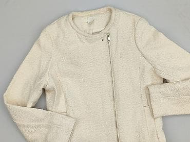 H&M – damska krótka kurtka/żakiet w kolorze ecru - Rozmiar z