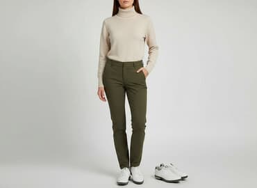 sweter piórkowy na drutach: Golf damski, rozmiar S — 5