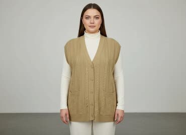 sweter z dekoltem v: Kardigan damski, rozmiar 2XL — 6