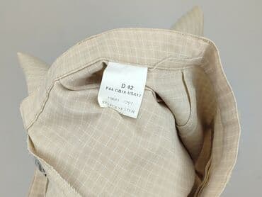 spodnie woskowane beż: Spodnie materiałowe damskie, rozmiar XL — 4